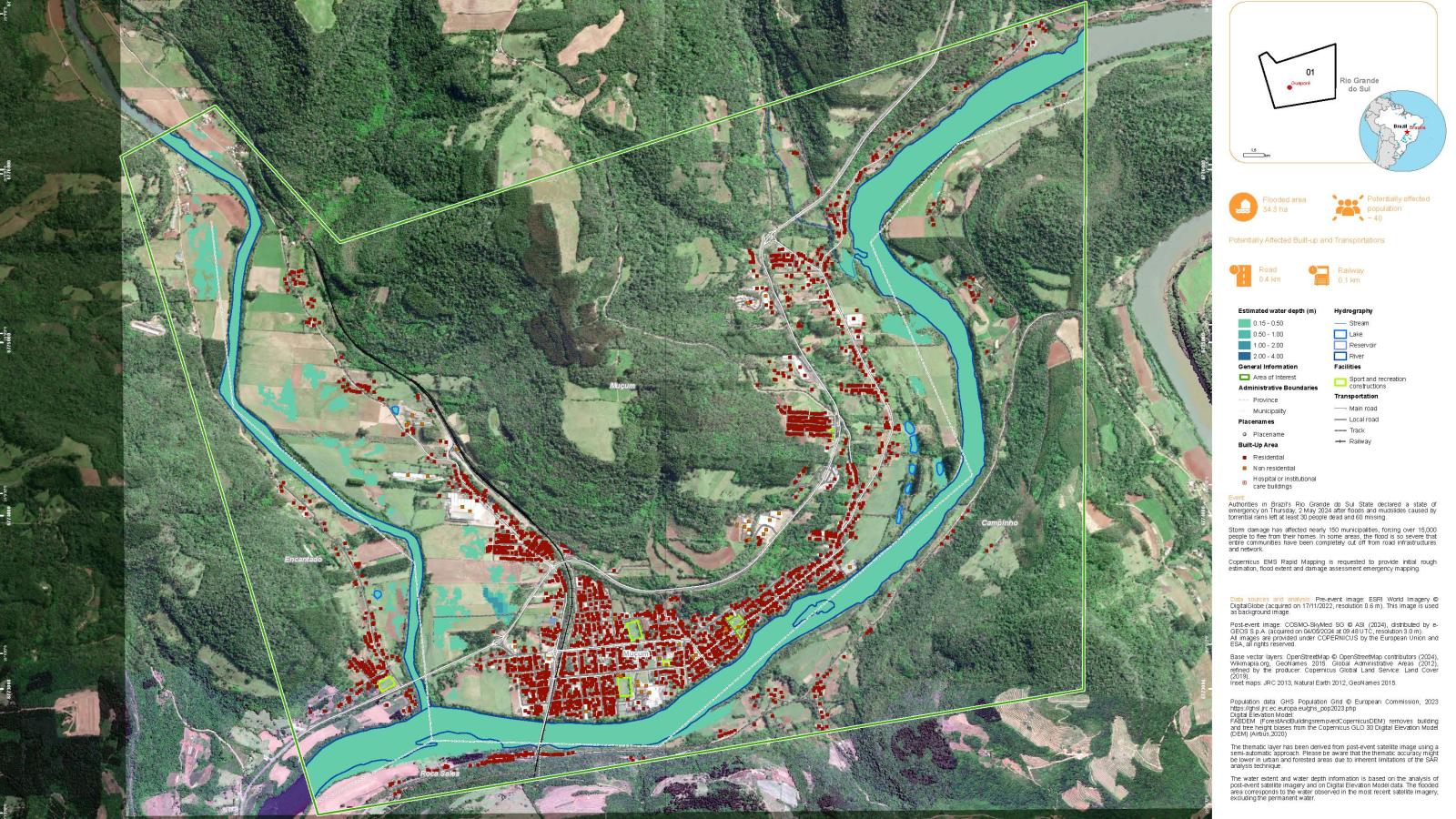 immagini satellitari alluvione brasile